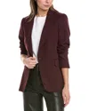 Reiss Flora Wool-blend Blazer In Brown