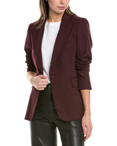 Reiss Flora Wool-blend Blazer In Brown