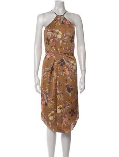 Pre-owned Reiss Floral Print Knee-length Dress In Multi