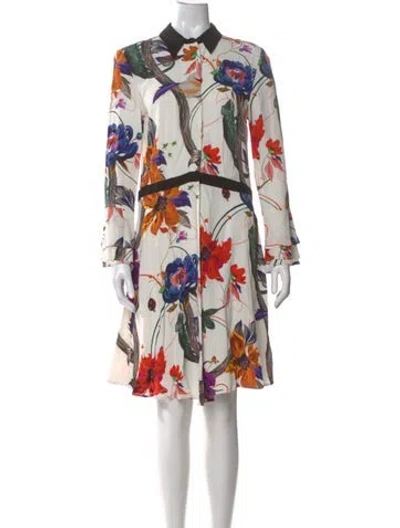 Pre-owned Reiss Floral Print Knee-length Dress In Multi