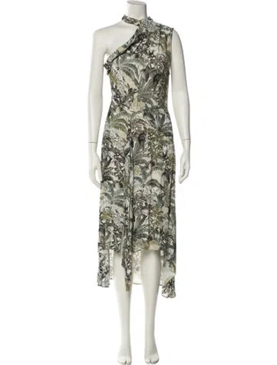 Pre-owned Reiss Floral Print Long Dress In Multi