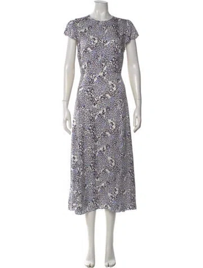 Pre-owned Reiss Floral Print Midi Length Dress In Multi