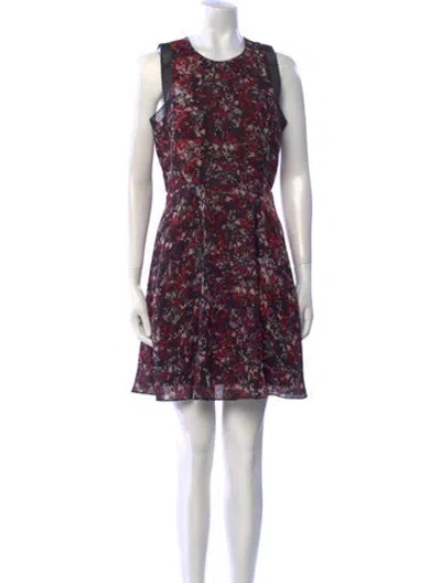 Pre-owned Reiss Floral Print Mini Dress In Multi