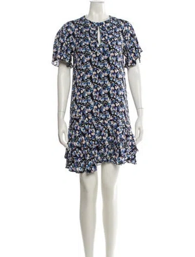 Pre-owned Reiss Floral Print Mini Dress In Multi