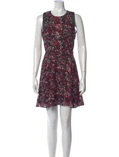 Pre-owned Reiss Floral Print Mini Dress In Multi