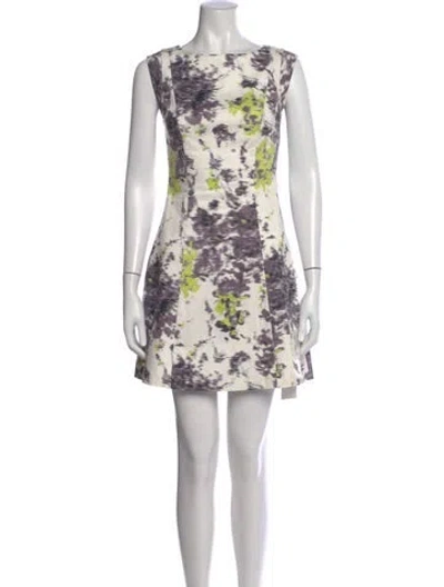 Pre-owned Reiss Floral Print Mini Dress In Multi