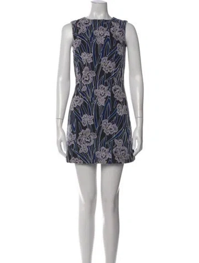 Pre-owned Reiss Floral Print Mini Dress In Multi