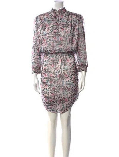 Pre-owned Reiss Floral Print Mini Dress In Multi