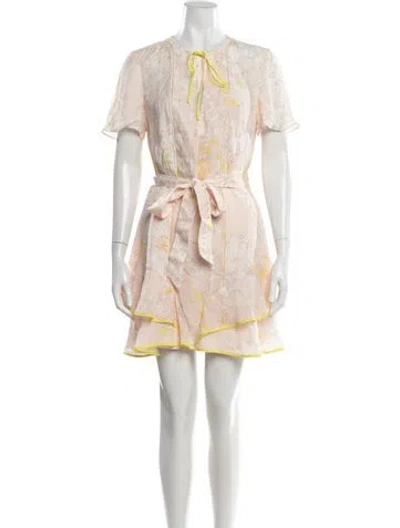 Pre-owned Reiss Floral Print Mini Dress In Multi