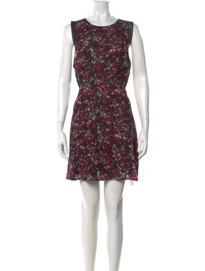 Pre-owned Reiss Floral Print Mini Dress In Multi