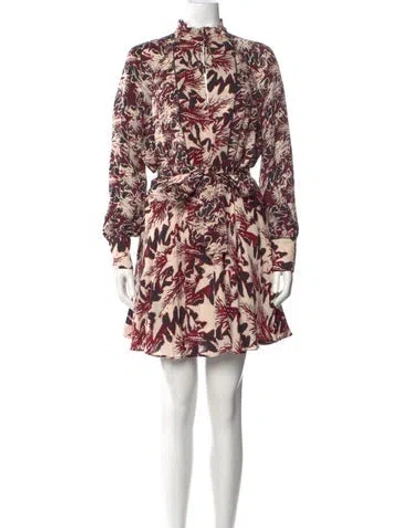 Pre-owned Reiss Floral Print Mini Dress W/ Tags In Multi
