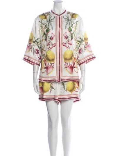 Pre-owned Reiss Floral Print Short Set In Multi