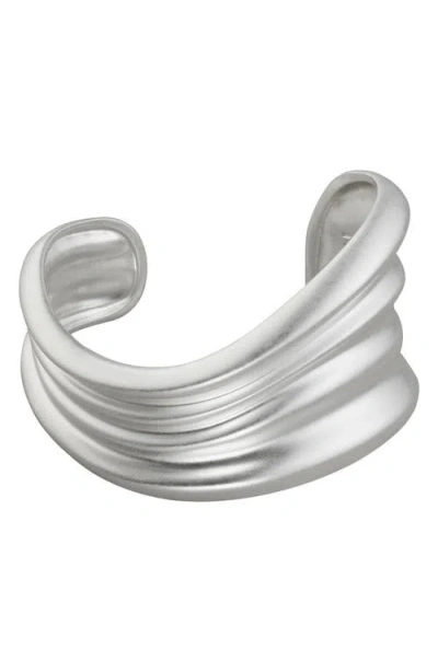 Reiss Florence Fluid Cuff Bracelet In Silver