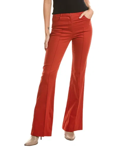 Reiss Florence High Rise Flared Trouser In Red