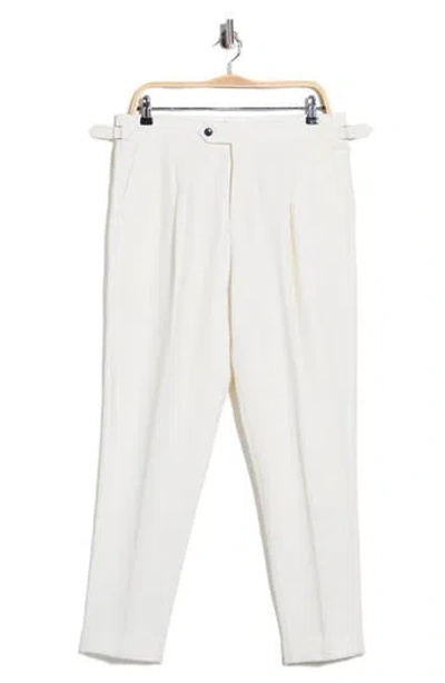 Reiss Flush Side Adjuster Wool Blend Suit Separate Pants In White