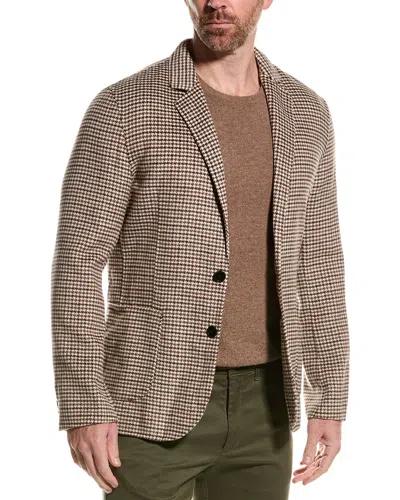 Reiss Flutter Wool-blend Blazer In Brown