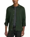 Reiss Forbes Merino Wool Button Through Cardigan In Dark Kale