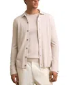 Reiss Forbes Regular Fit Merino Wool Cardigan In Neutral