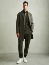 Reiss Forest Green Interlock-jersey Drawstring Joggers