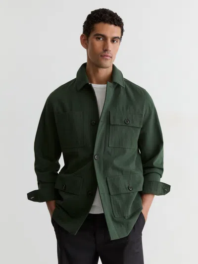Reiss Forest Green Jackets In Gray