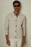 Reiss Oatmeal Forester Knitted Button-through Jacket In Oatmeal