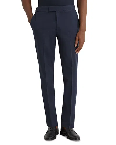 Reiss Found Drawcord Waist Slim Fit Trousers In Blue