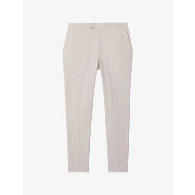 Reiss Mens Stone Found Pressed-crease Straight-leg Stretch-woven Trousers