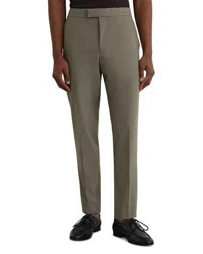 Reiss Found Slim Fit Drawcord Trousers In Green