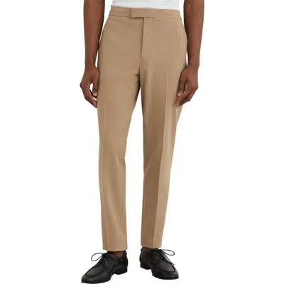 Reiss Mens Found Slim-fit Drawstring Stretch-woven Trousers Mink Brown