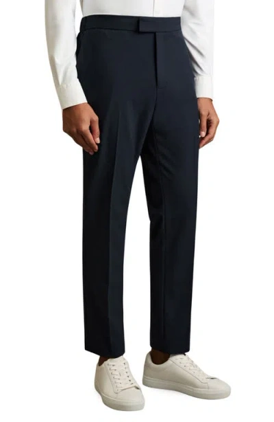 Reiss Found Slim Fit Pants In Blue