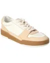 Reiss Frankie Leather & Suede Low Cut Sneaker In Brown