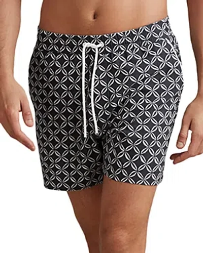 Reiss Fraser Drawstring 5 Swim Trunks In Blue