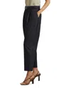 Reiss Navy Tapered Belted Trousers In Navy