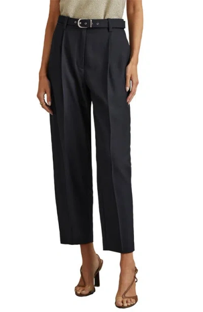 Reiss Freja Belted Pants In Blue