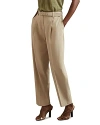 Reiss Freja Belted-waist High-rise Stretch-woven Trousers In Neutral