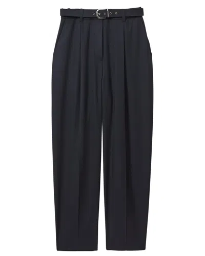 Reiss Freja Belted Tailored Trouser In Animal Print