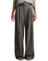 Reiss Freja Wide Belted Tailored Wide Leg Trouser In Gray
