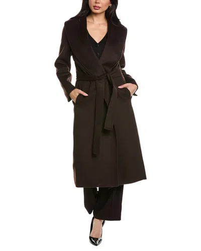 Reiss Freja Wrap Blind Seam Wool-blend Coat In Brown