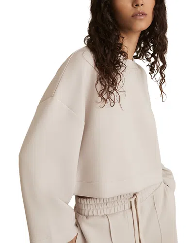 Reiss Freya Cloud Crop Jumper In Stone