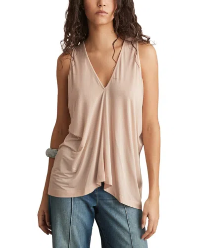Reiss Freya Drape V-neck Top In Pink
