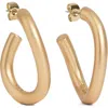 Reiss Freya Wave Hoop Earrings In Gold Tone