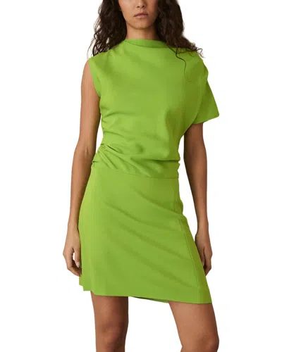 Reiss Freya-short Woven Dress In Green
