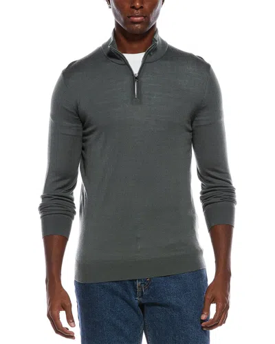 Reiss Funnel Neck Zip In Gray