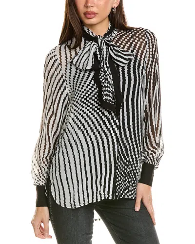 Reiss Gabbi Top In Black