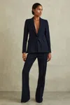 Reiss Gabi - Navy Tailored Single Breasted Suit Blazer, Us 6