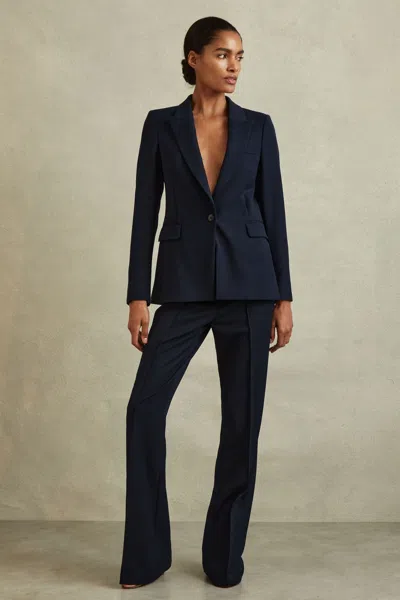 Reiss Gabi - Navy Tailored Single Breasted Suit Blazer, Us 6 In Navy