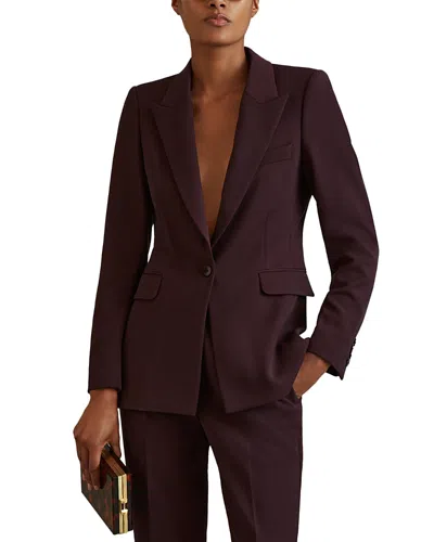 Reiss Gabi Blazer In Burgundy