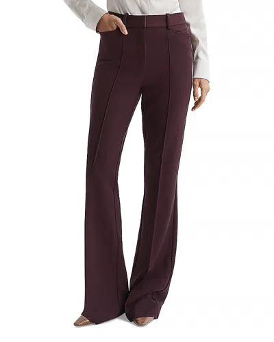 Reiss Gabi Flare Leg Trousers In Purple