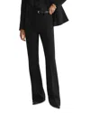 Reiss Black Flared Suit Trousers In Black