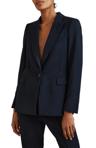 Reiss Gabi Peak Lapel Blazer In Black